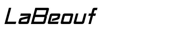 LaBeouf font preview